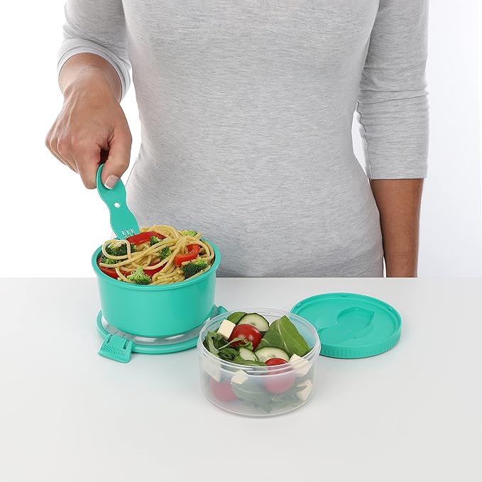 " Sistema Lunch Stack to Go, Polypropylene, Assorted, 965 ml "