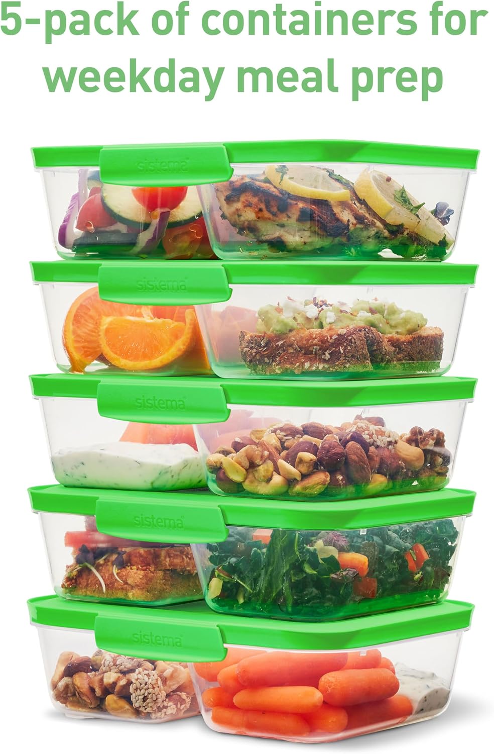 " Sistema/Plastic (Nest It storage boxes 5 pcs 870 ml) "