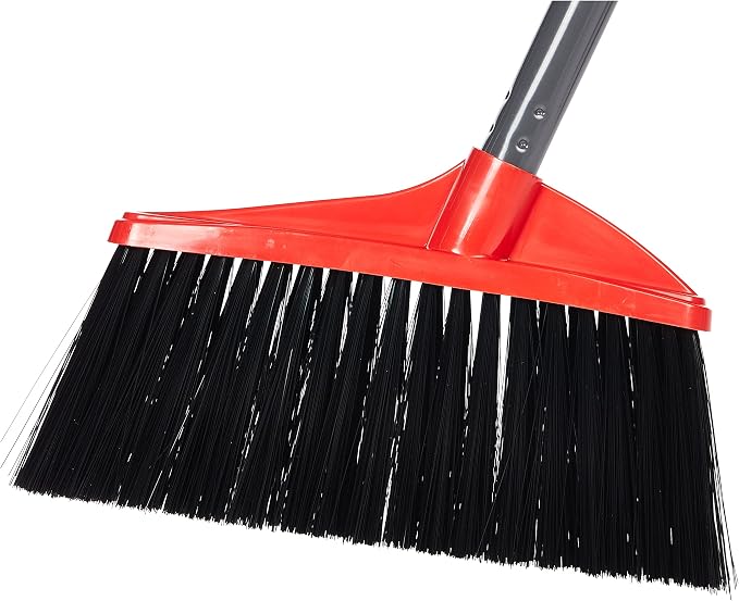 "Vileda Dustpan and Broom Set with Long Handle, Household Sweeping Kit, Dense Bristles, Indoor & Outdoor Cleaning"