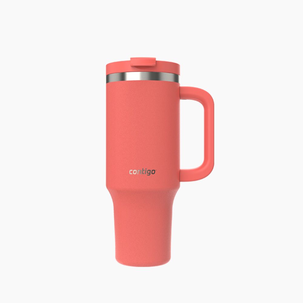 " Contigo Streeterville Coral Tumbler with Handle Stainless Steel 1200 ml "
