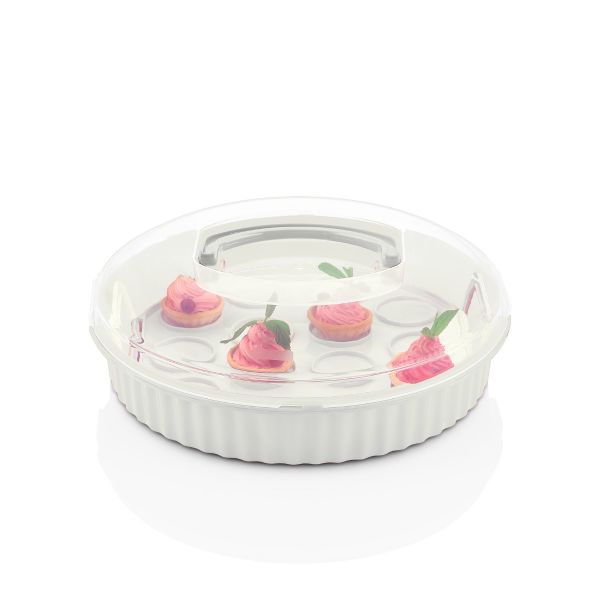 Qluxideas / Plastic ( Vista Round Party Butler with Muffin Holders )A