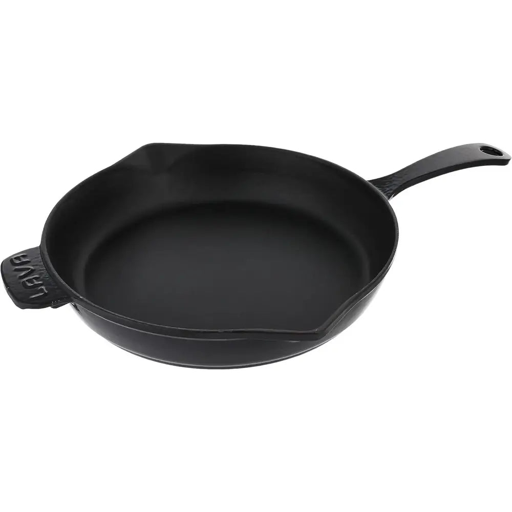 " Lava cast iron frying pan with self-handle grips, 28 × 28 cm - Black "