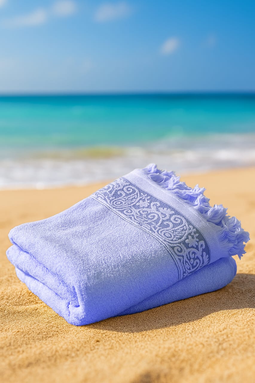 منشفة استحمام جاكار  - قطن 100*50 - Hussein Youssef