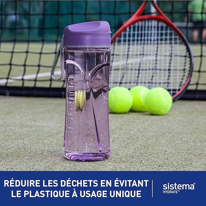 " Sistema Hydrate Tritan Swift Water Bottle | 600 ml | Leakproof Water Bottle | BPA-Free | Recyclable with Terra Cycle®| Assorted Colors "