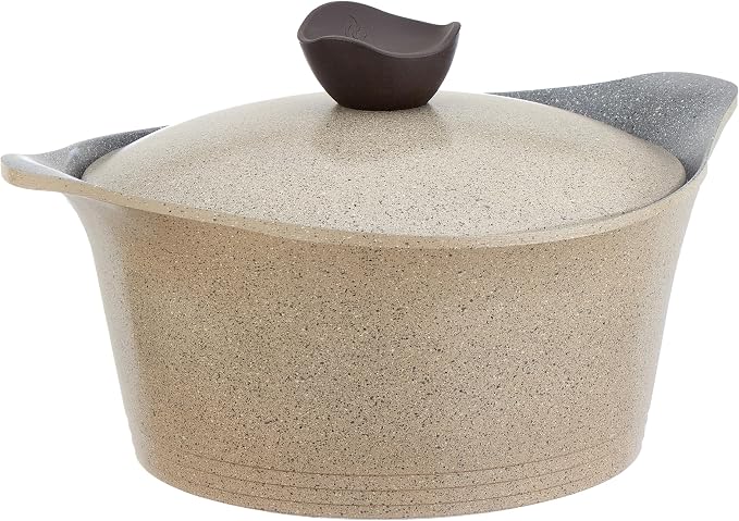 Neoflam Aeni Cooking Pot, 20,24,26 cm Diameter, Marble Warm