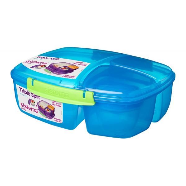 2L Triple Split with Yogurt Pot - Sistema Plastics