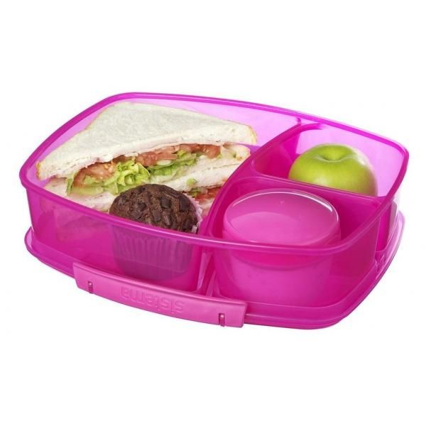 2L Triple Split with Yogurt Pot - Sistema Plastics