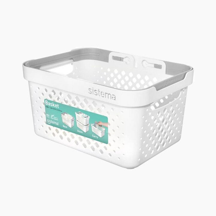 Home basket white 5.25 litre