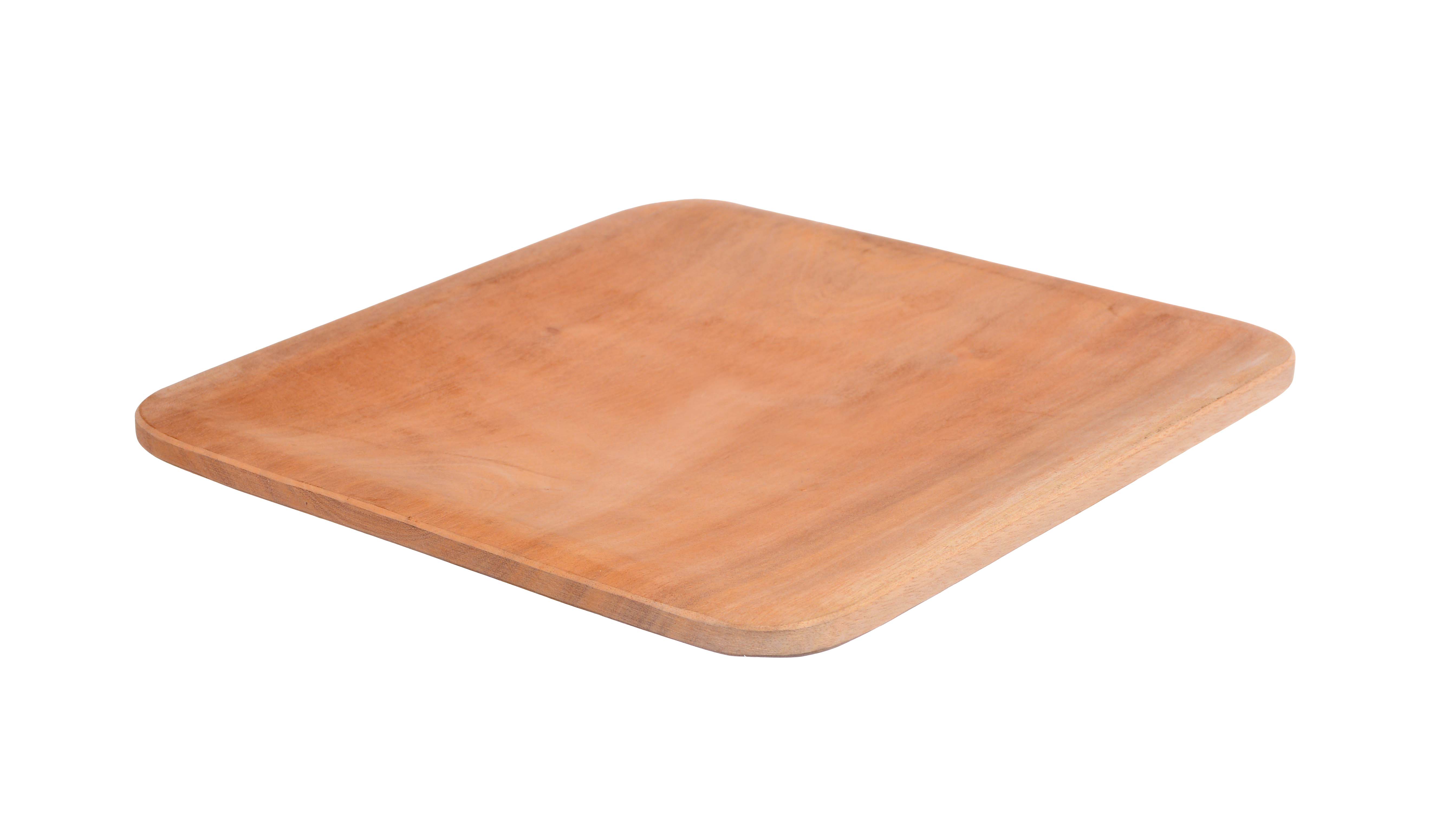 Hagaza Wood Square Tray | Elegant Wooden Serving Platter - Perfect for Home & Ramadan