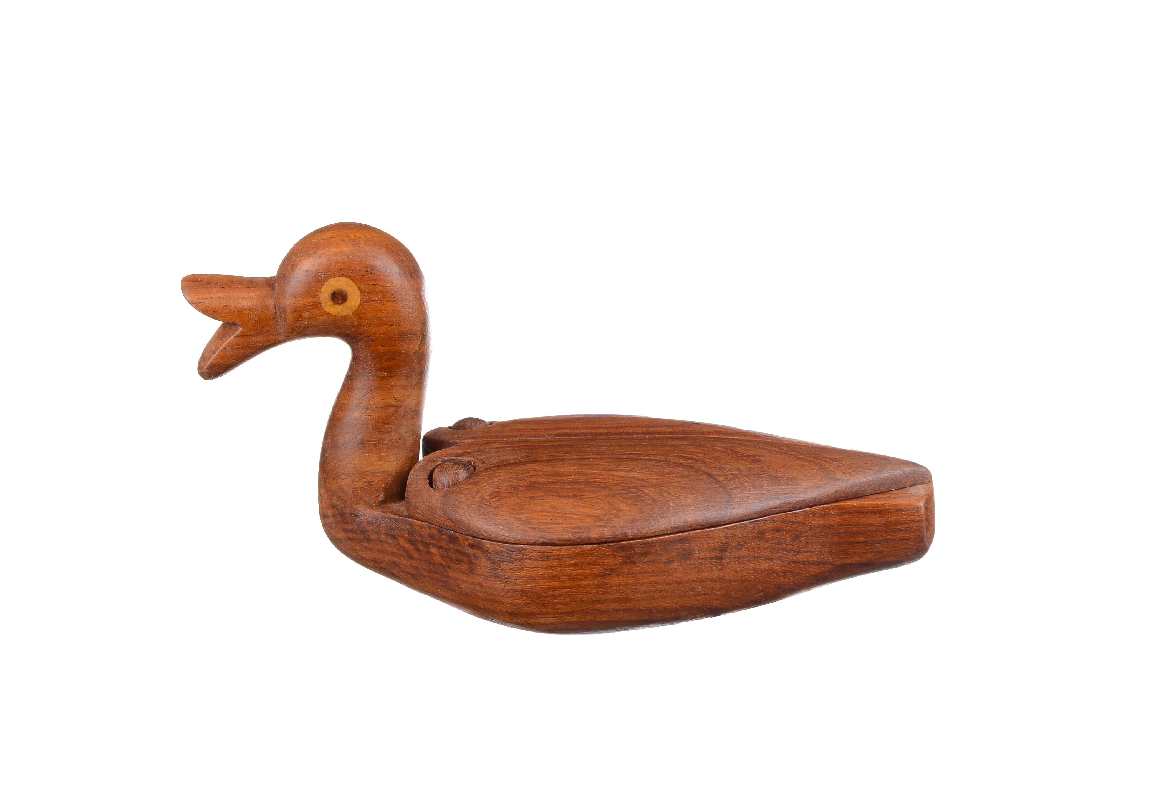 Wooden Winged Duck Navigation Ornament by Hagaza Wood – Decorative Home Accent