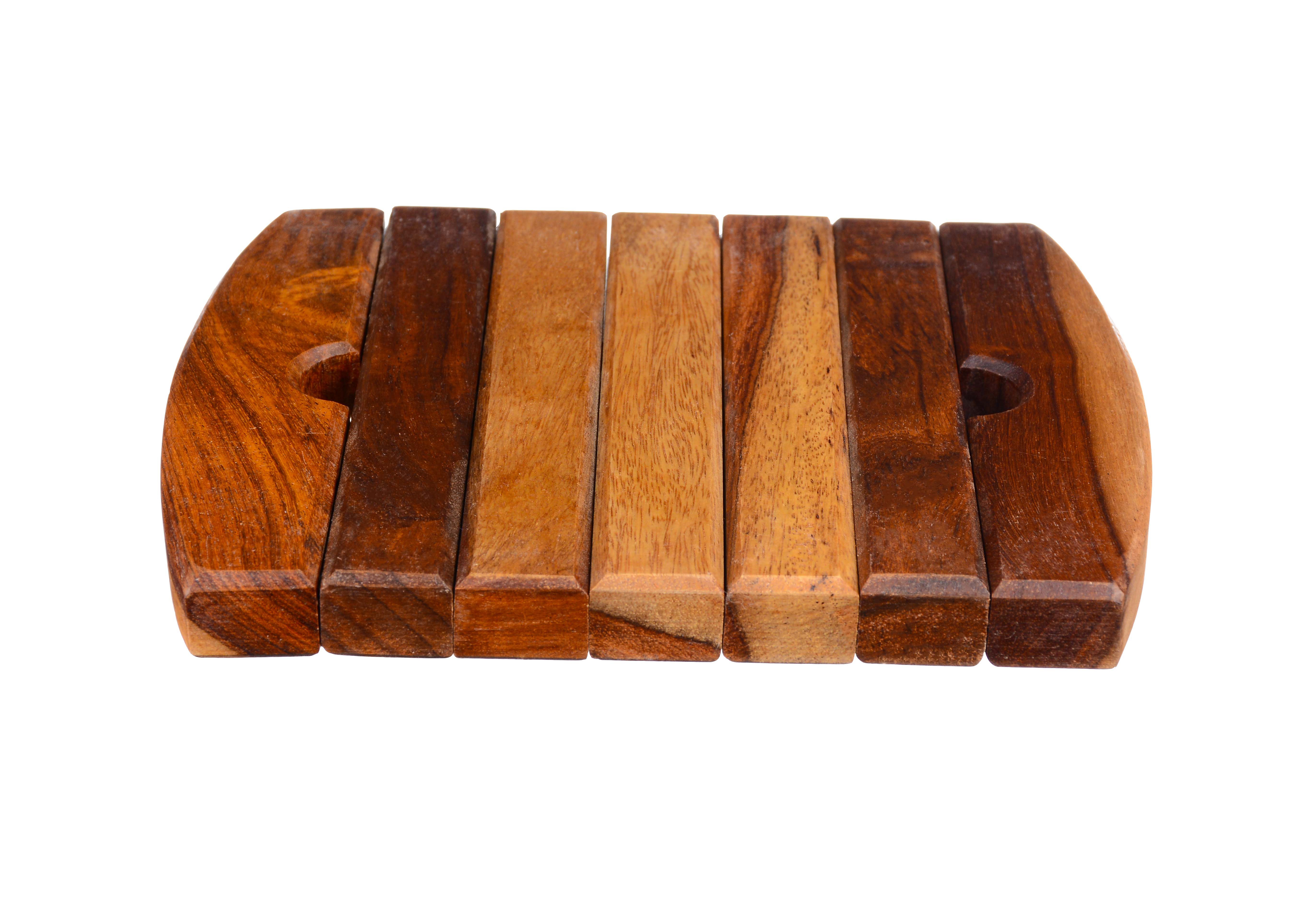 Square wood fireplace holder from Hagaza Wood, featuring a sturdy design with a rectangular shape and natural wood finish.