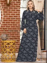 Rose-printed jelabiya