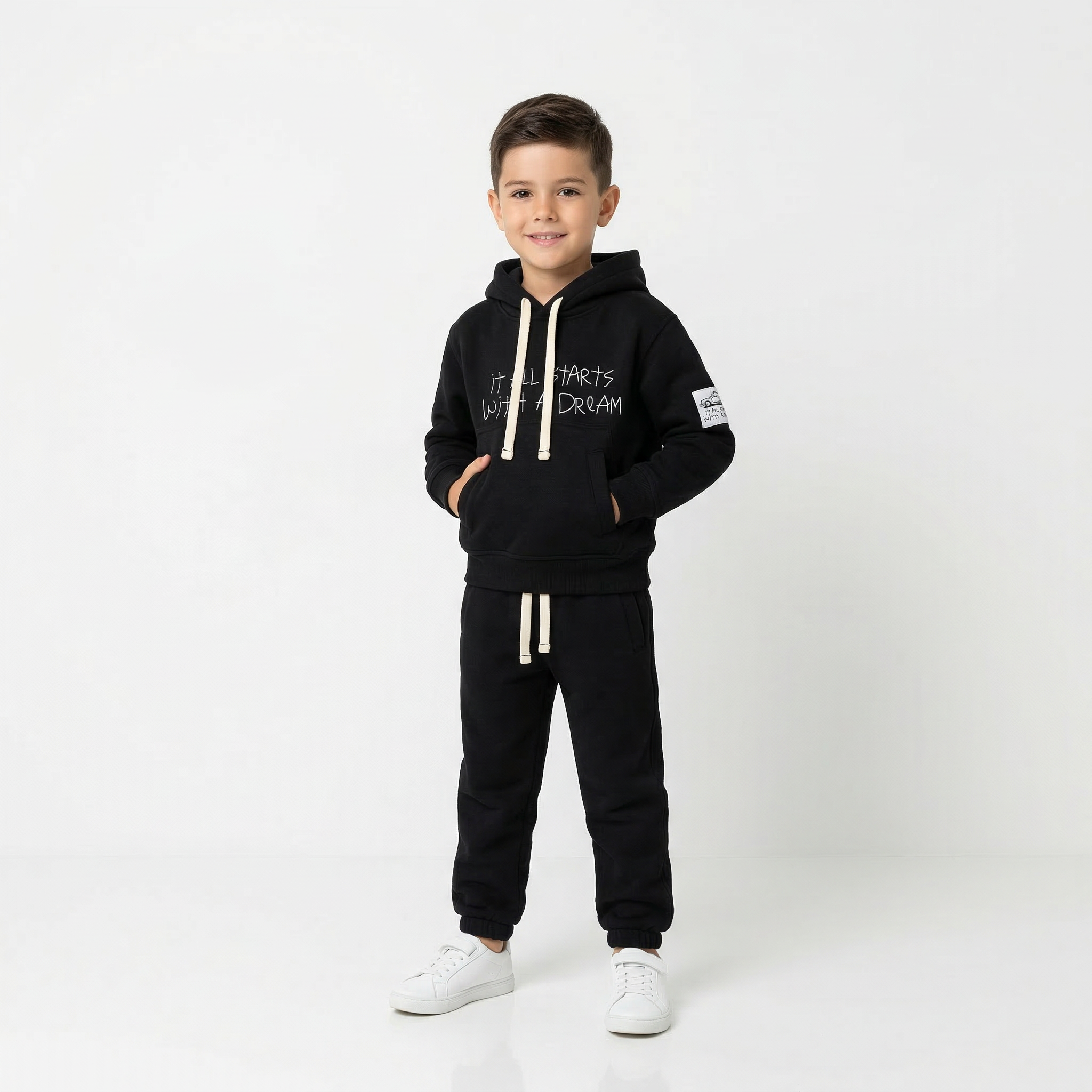 Sotra IT All Starts Hoodie Pajama featuring a cozy, casual hoodie with printed design, perfect for comfortable loungewear.