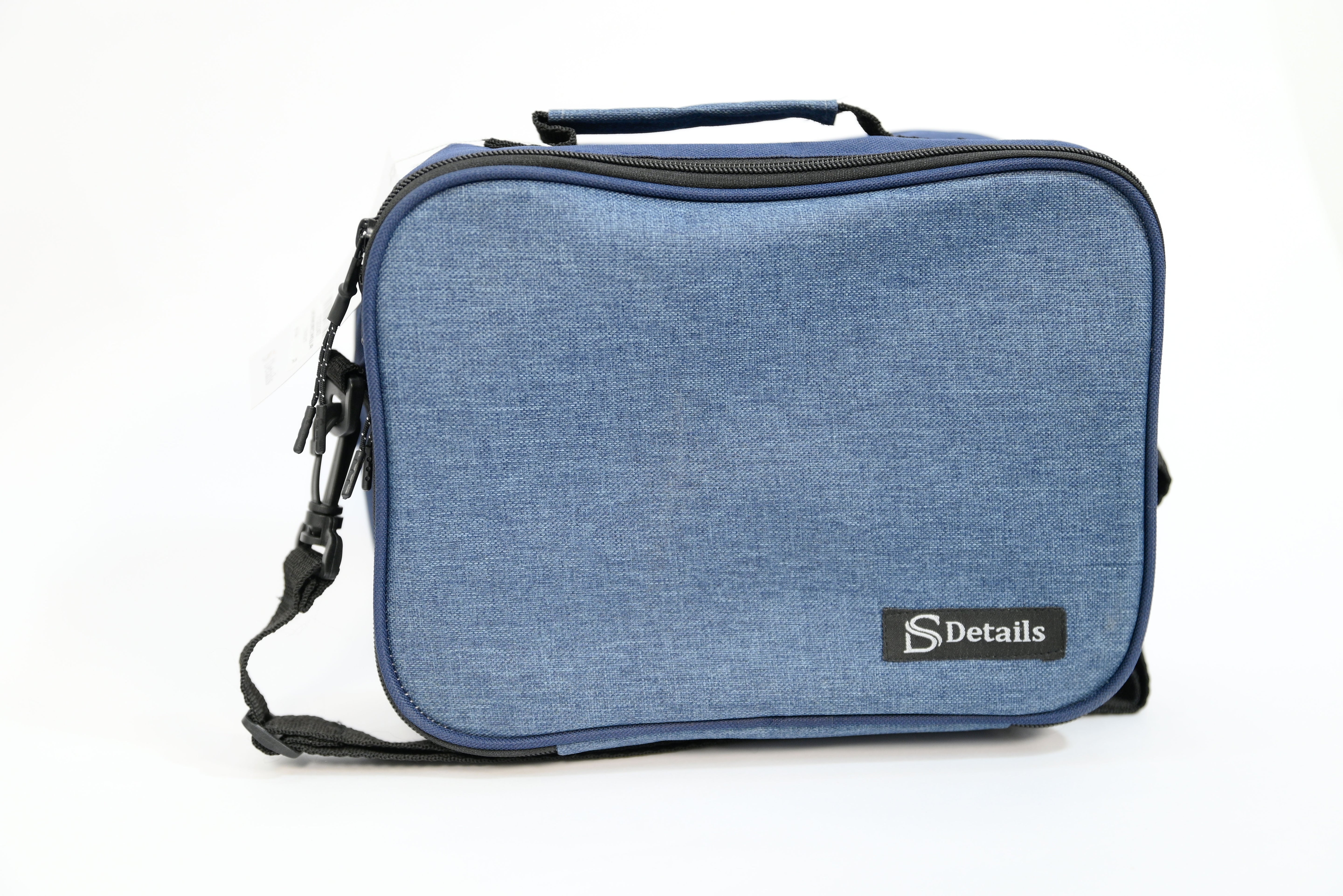 Rectangular 7-liter Husseinyoussef lunch bag with insulated interior and zipper closure, ideal for daily meals.