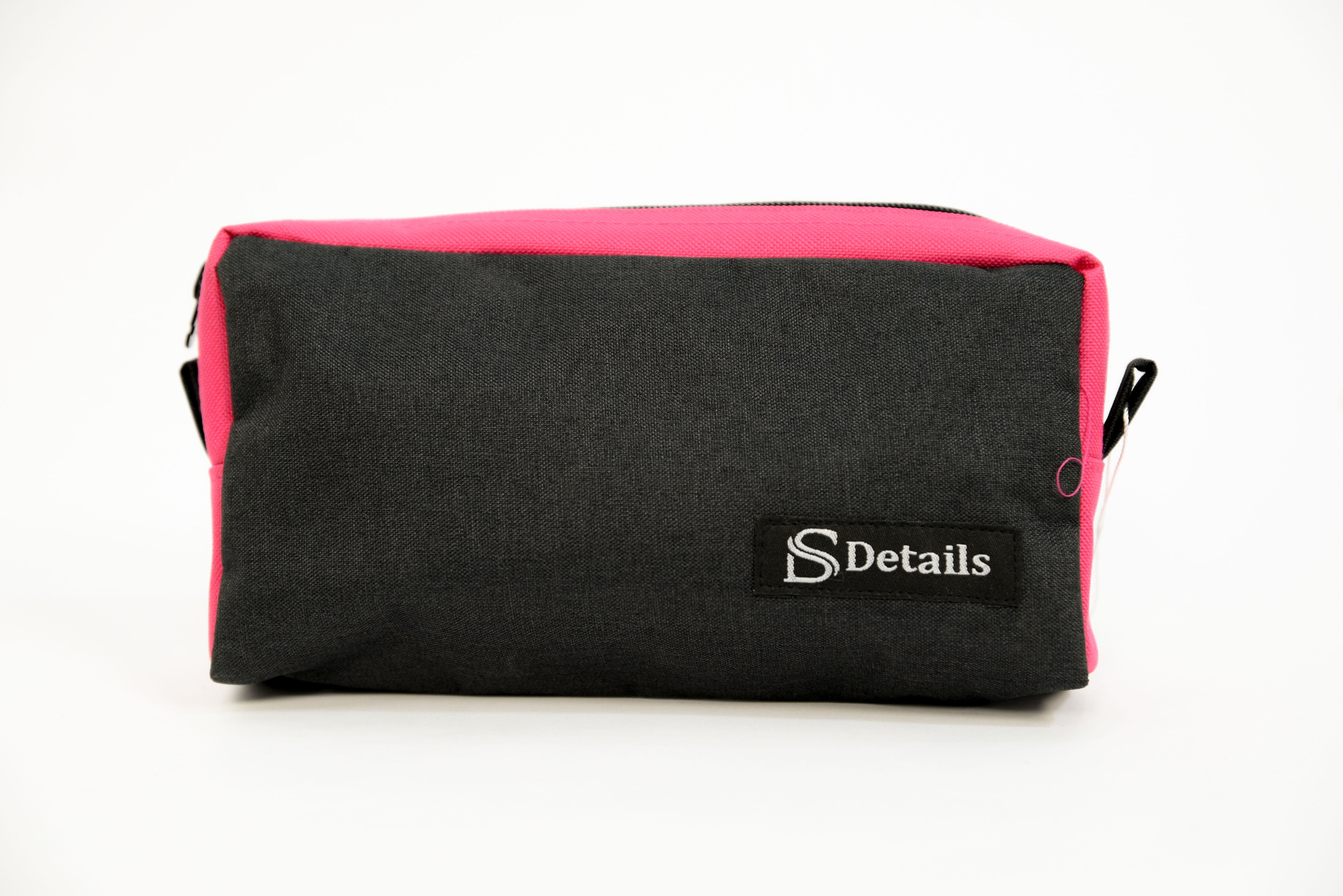 Colorful pencil case with multiple compartments, made of durable fabric, designed for organizing stationery and school supplies.