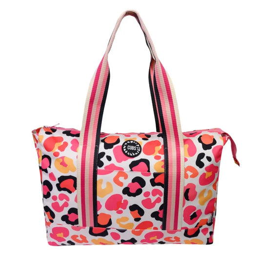 Pink Leopard & Popsticks Double Face Tote Bag