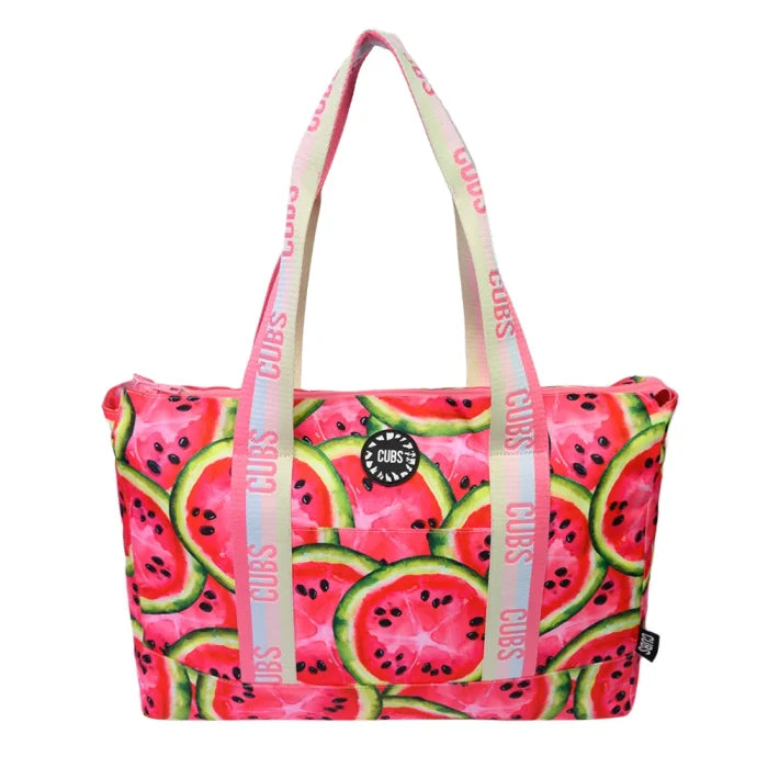 Watermelon Slices & Red Tye Dye Double Face Tote Bag