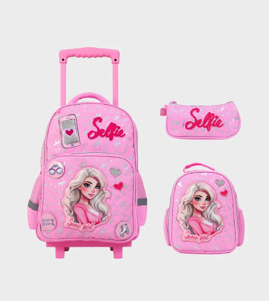 17 inch 3-piece set: Rolling school bag