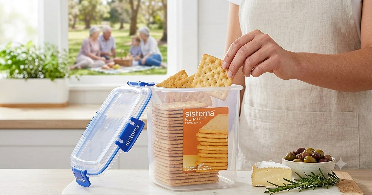 " Sistema 883322 Klip It Plus Square Container System, Polypropylene "