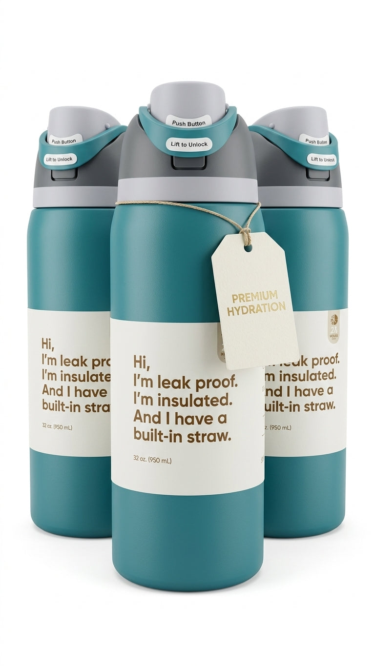 ""LIFETRADE Stainless water bottle 950 ML "