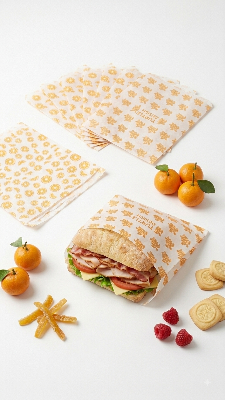 "We Care paper bags for sandwiches and snacks-28 pieces "