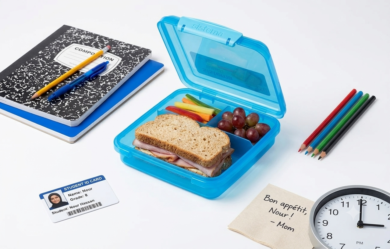 " Sistema Lunch BTS Sandwich Box, 450 ml Capacity, Green, Pink, Blue "