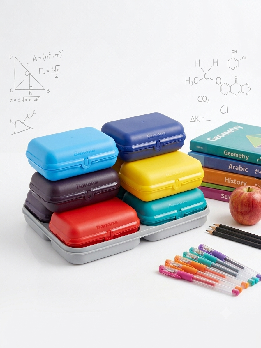 " BANANA Lunch box 3+ water bottles - 5 pieces "