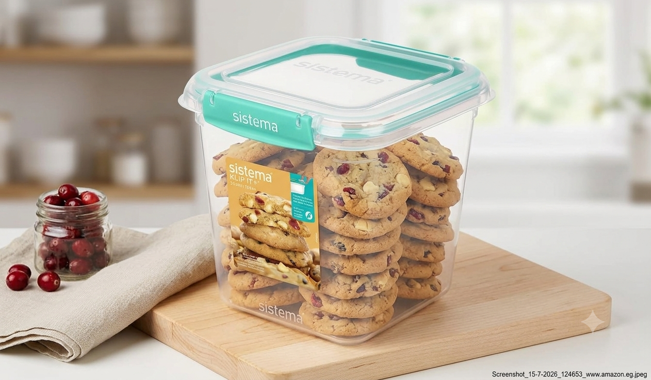 " Sistema Klip IT Plus Square Food Storage Box, 2.2 Liter Capacity, Minty Teal "