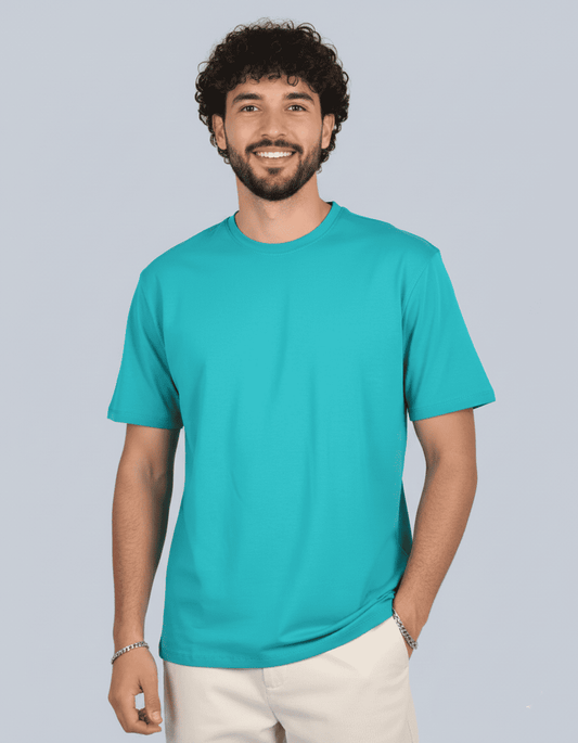 BASIC REGULAR T-SHIRT TURQUOISE