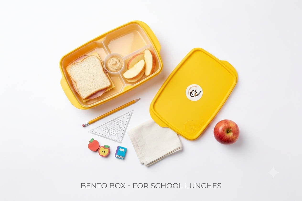 " BANANA Lunch box with lid + divided plate-1.5 L "