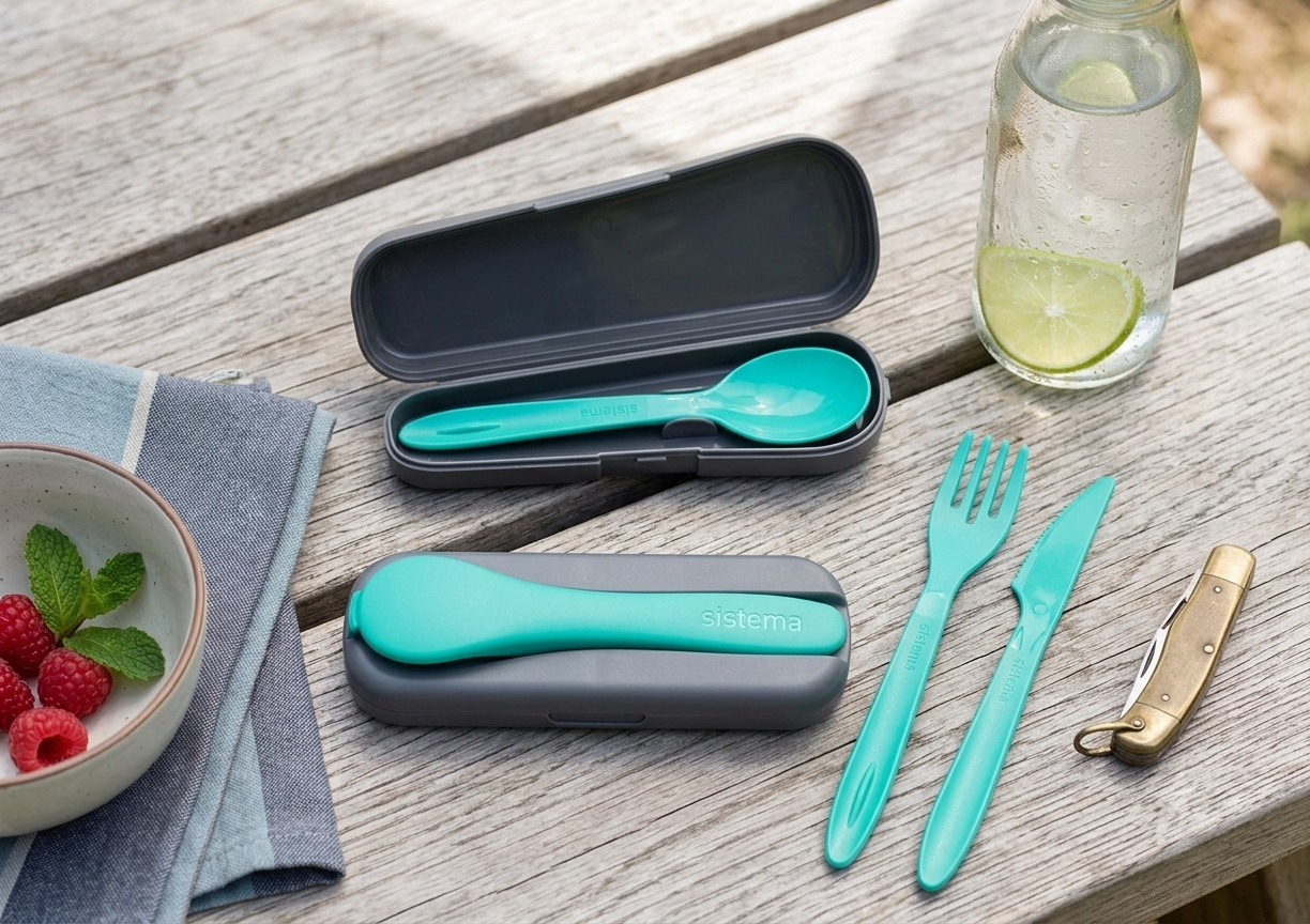 " Sistema cutlery set: spoon + fork + knife"