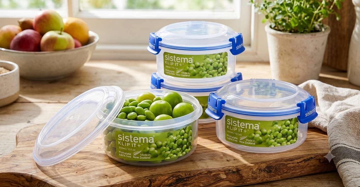 " Sistema Klip It Plus Round Container System, Polypropylene, 300 ML "