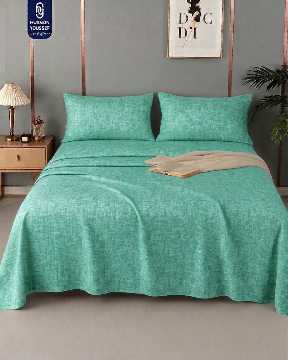 MODA HOME gold youth bedding set with 3 pieces, featuring a Gemini pattern on 240x180 cm soft fabric.