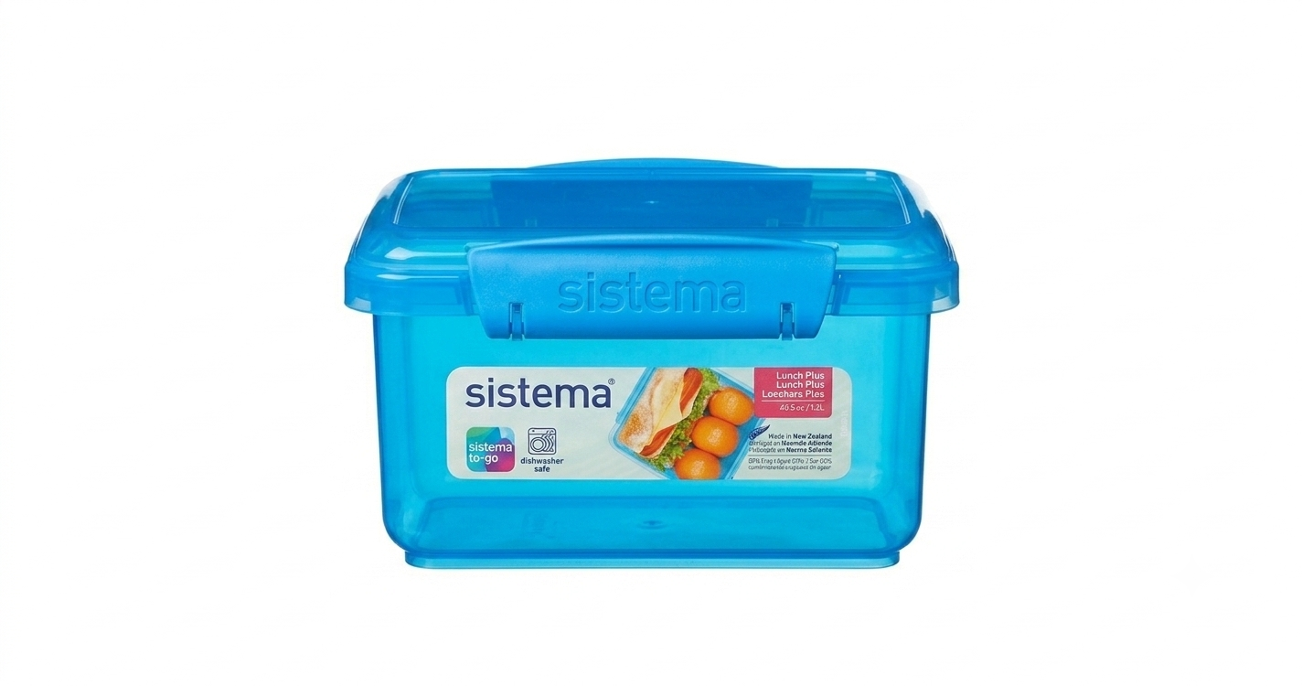 " Sistema Lunch Plus Lunch Box, 1.2 Liter Capacity, Sky Blue "