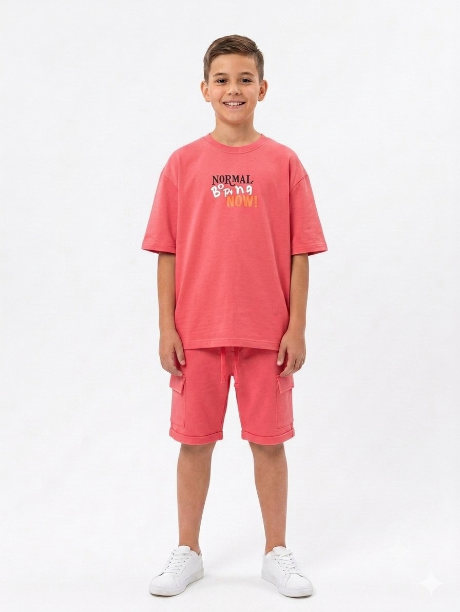 "NOW R.NECK&SHORTS SET"