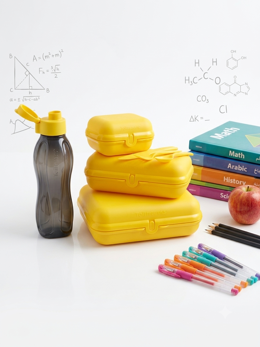 " BANANA Lunch box 3+ water bottles - 5 pieces "
