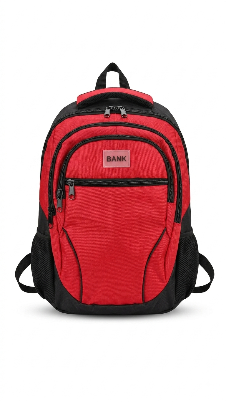 " BANK BACKPACK RED 4-2RR"