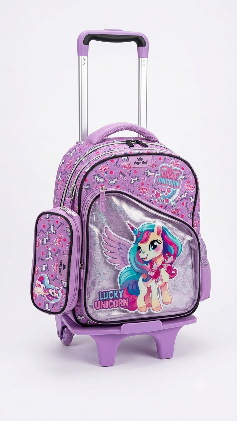 " Glossy-Bird Trolley Backpack Size 17 "