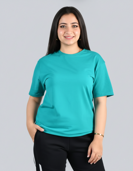 BASIC REGULAR T-SHIRT TURQUOISE