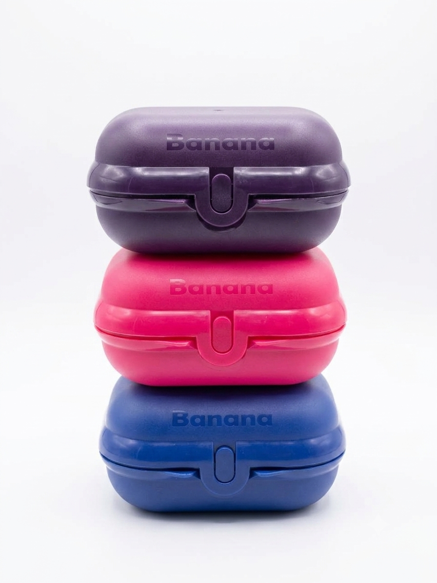 " BANANA Easy Lock Lunch box - 3 Pieces - 600 ML "