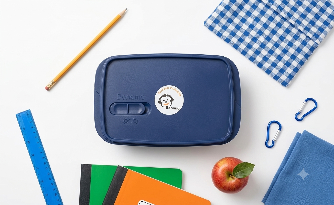 " BANANA Lunch box with lid + divided plate-1.5 L "