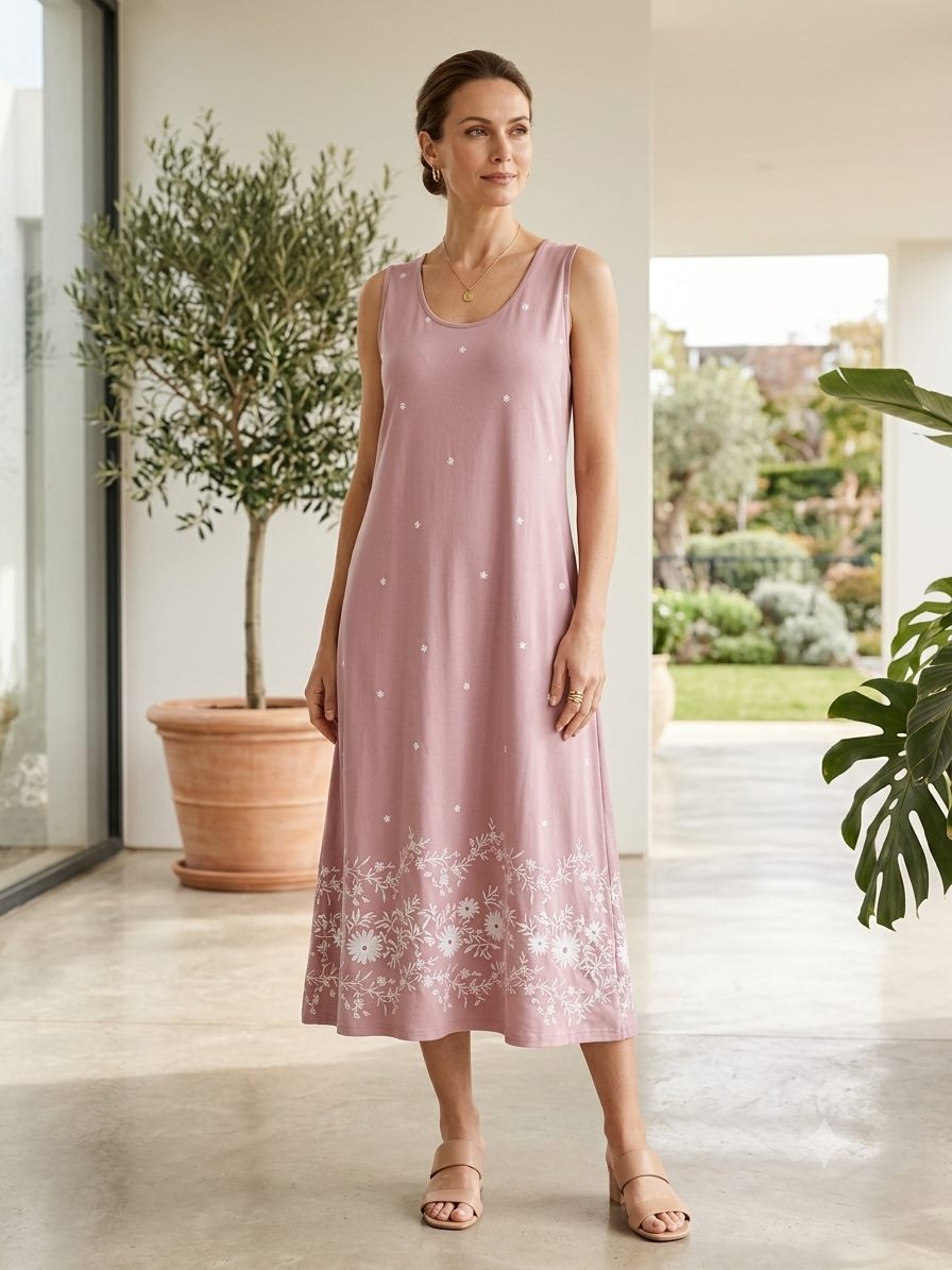 "VIVA FLOWER CUT SHORT NIGHTSHIRT"