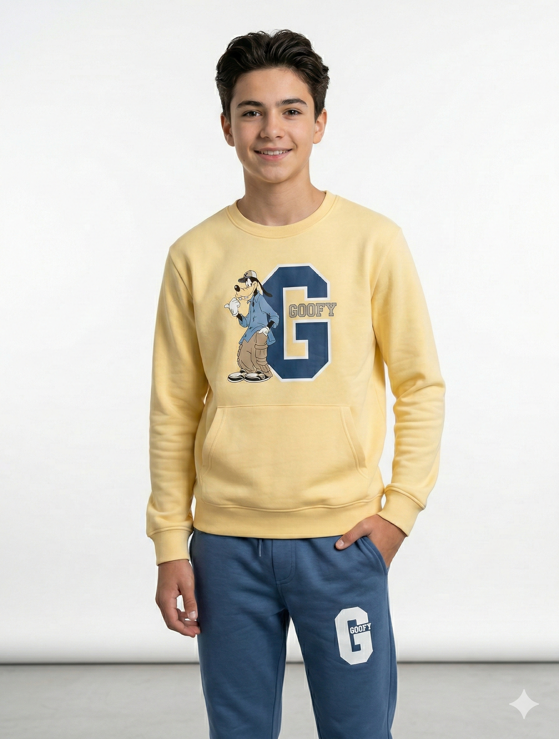 Goofy R neck pajama from ???????? featuring a comfortable design with playful patterns, perfect for cozy lounging and sleep.