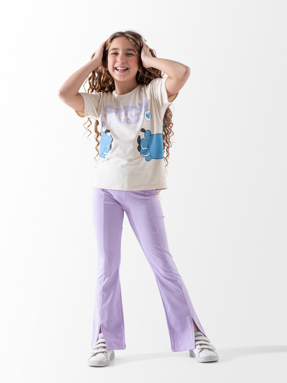 "NO BAD DAYS STITCH Half-sleeved pajamas - pants