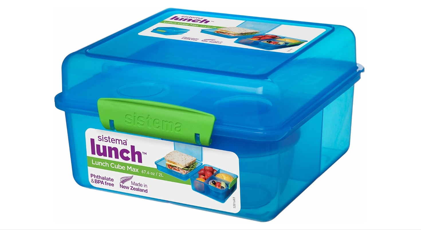 " Sistema Lunch box Cube Max 2L, Blue , Pink, Green "