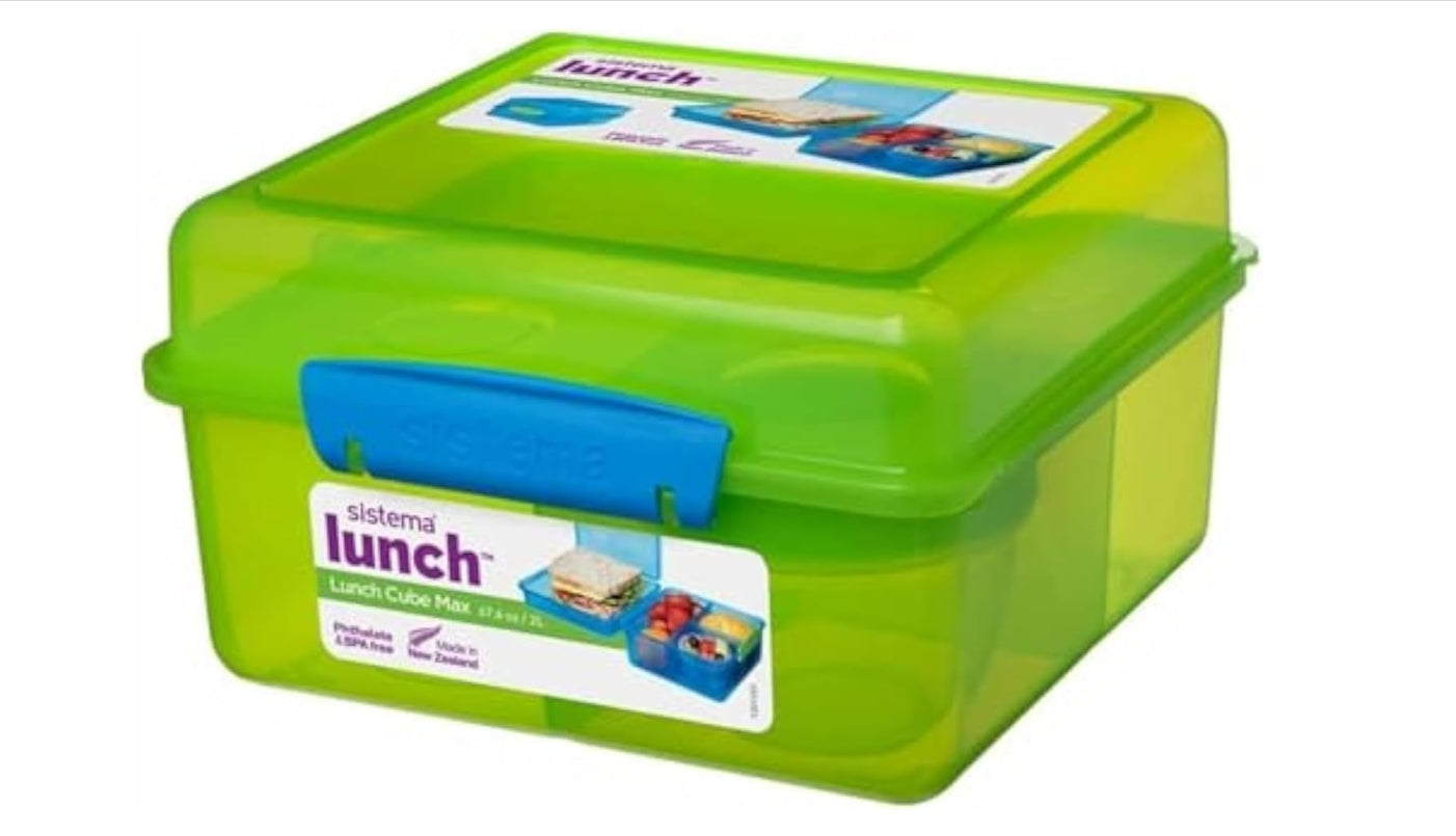 " Sistema Lunch box Cube Max 2L, Blue , Pink, Green "