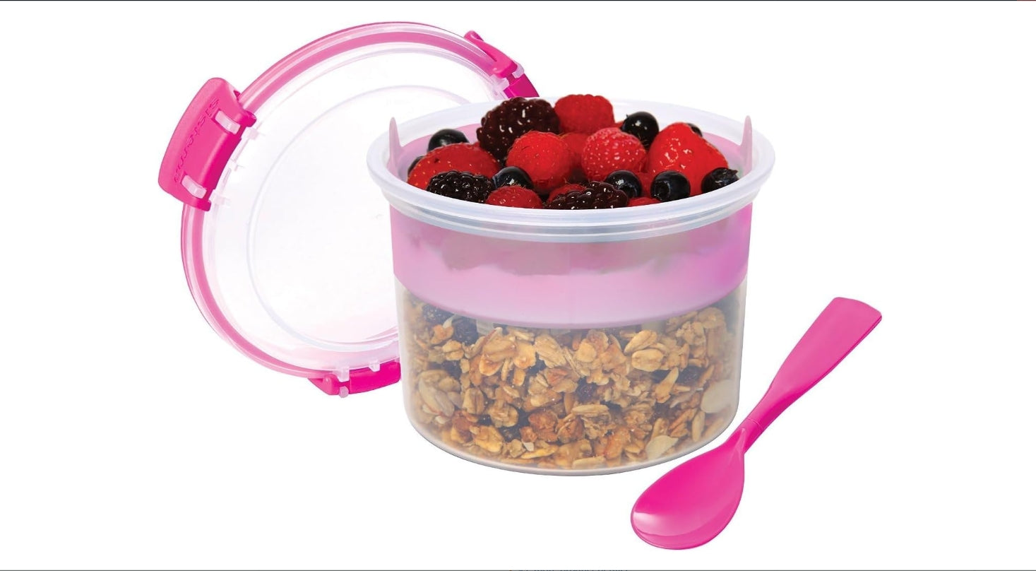 " Sistema KLIP IT Dual Cereal and Yoghurt Container 530ml "