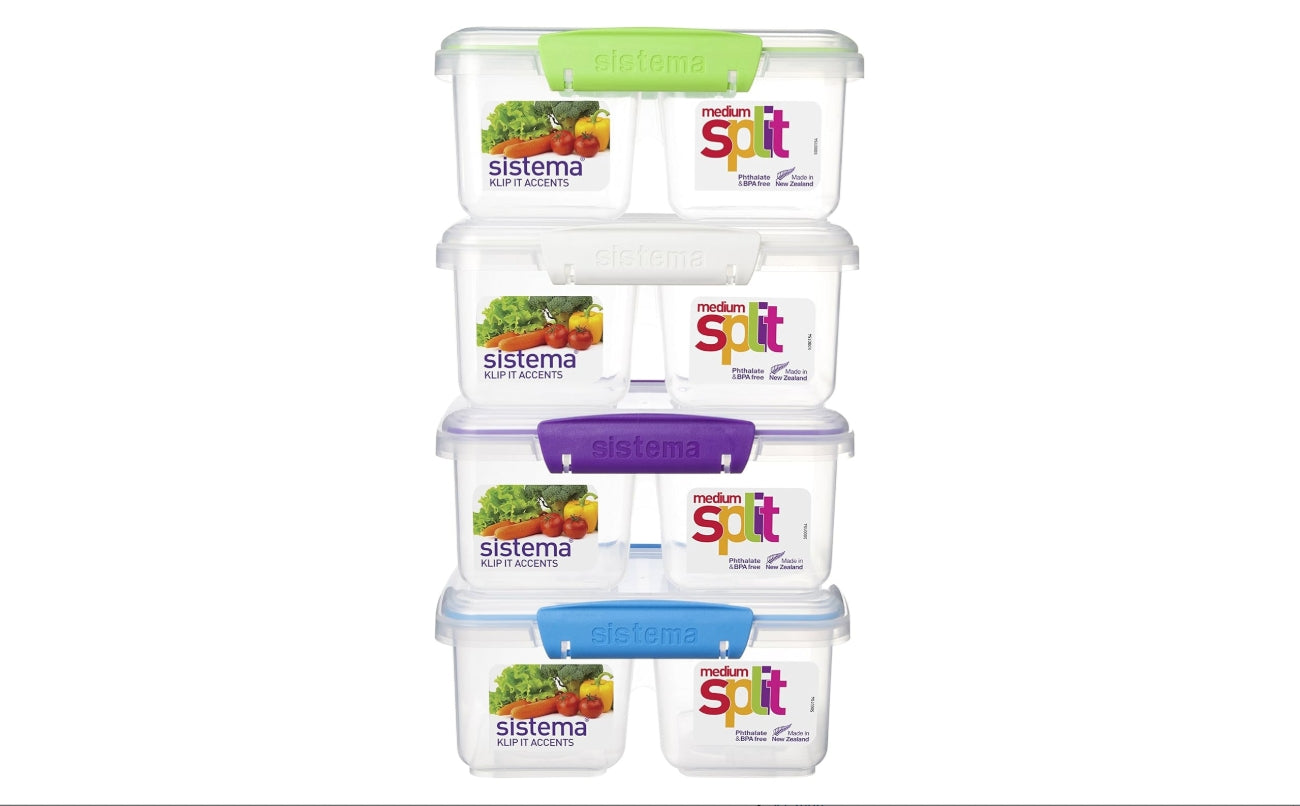" Sistema Klip It Food Storage Container 1 liter -White "
