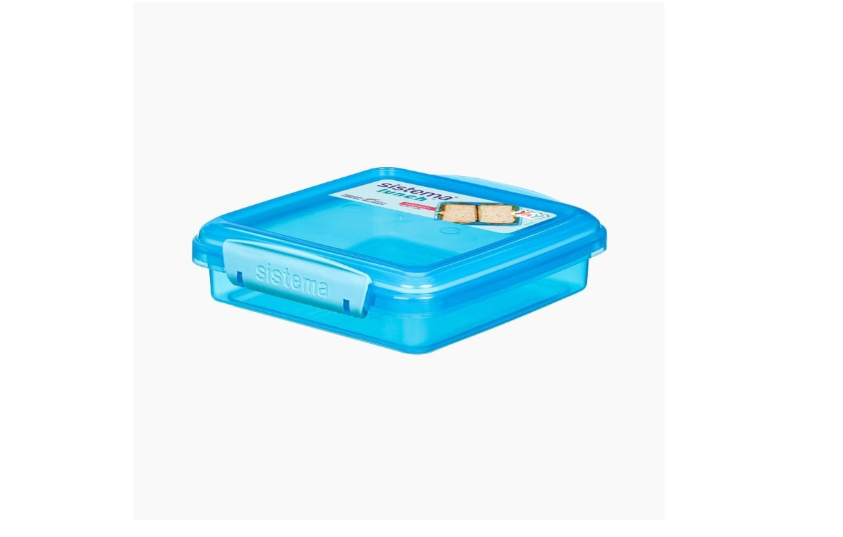 " Sistema Lunch BTS Sandwich Box, 450 ml Capacity, Green, Pink, Blue "