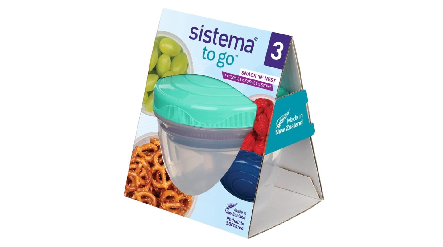 "Sistema Snack Nest set 3 pack 520,305,150 ml "
